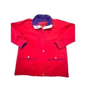 VTG London Fog Full Zip Lightweight Men's Red Jacket Size XL
